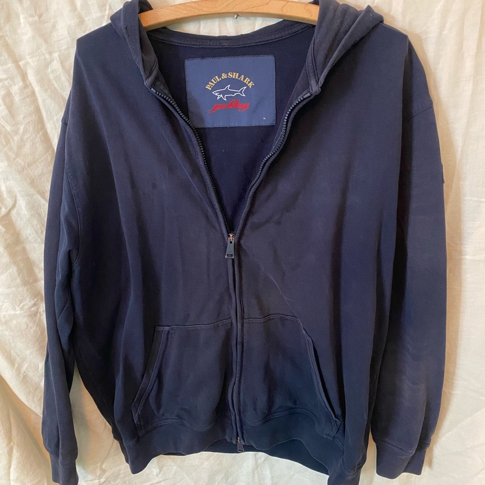 Paul & Shark Dark Navy Full-Zip Hoodie